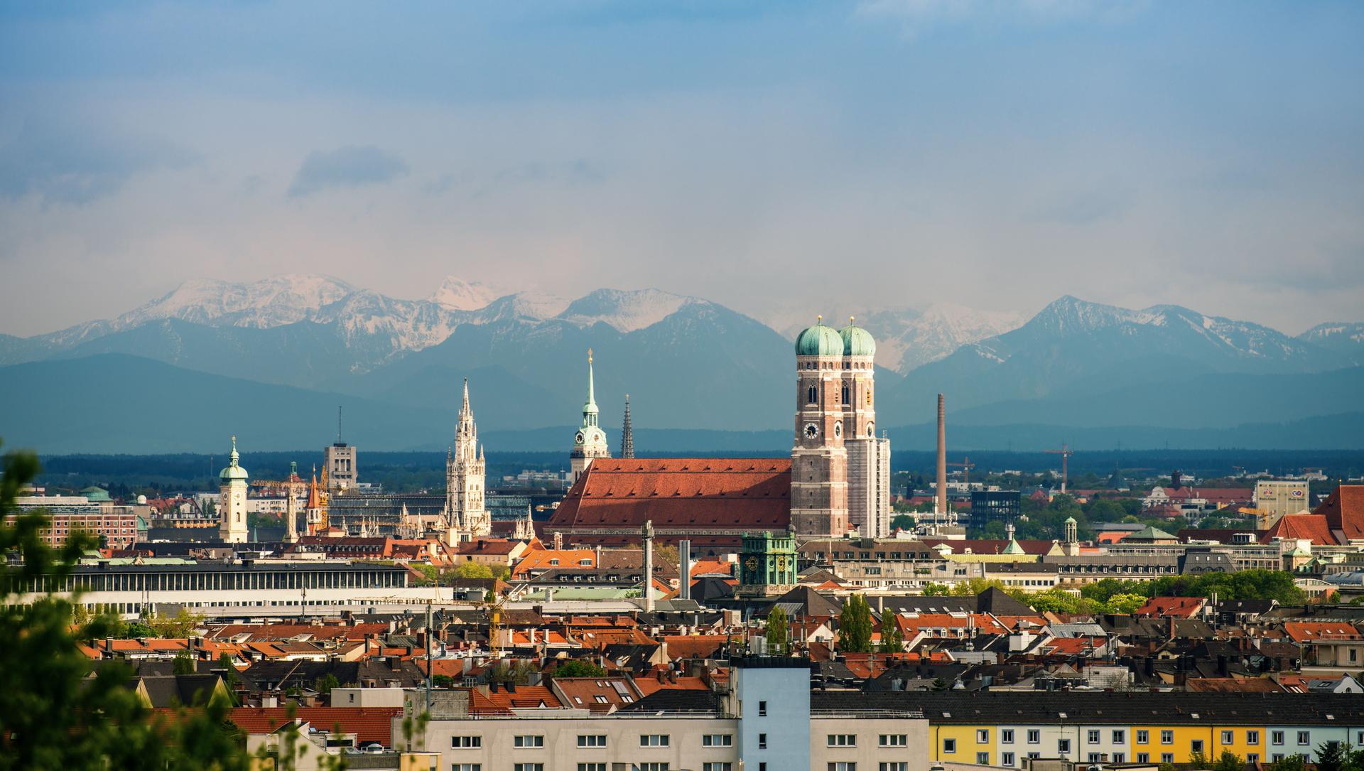 Munich Skyline with Frauenkirche