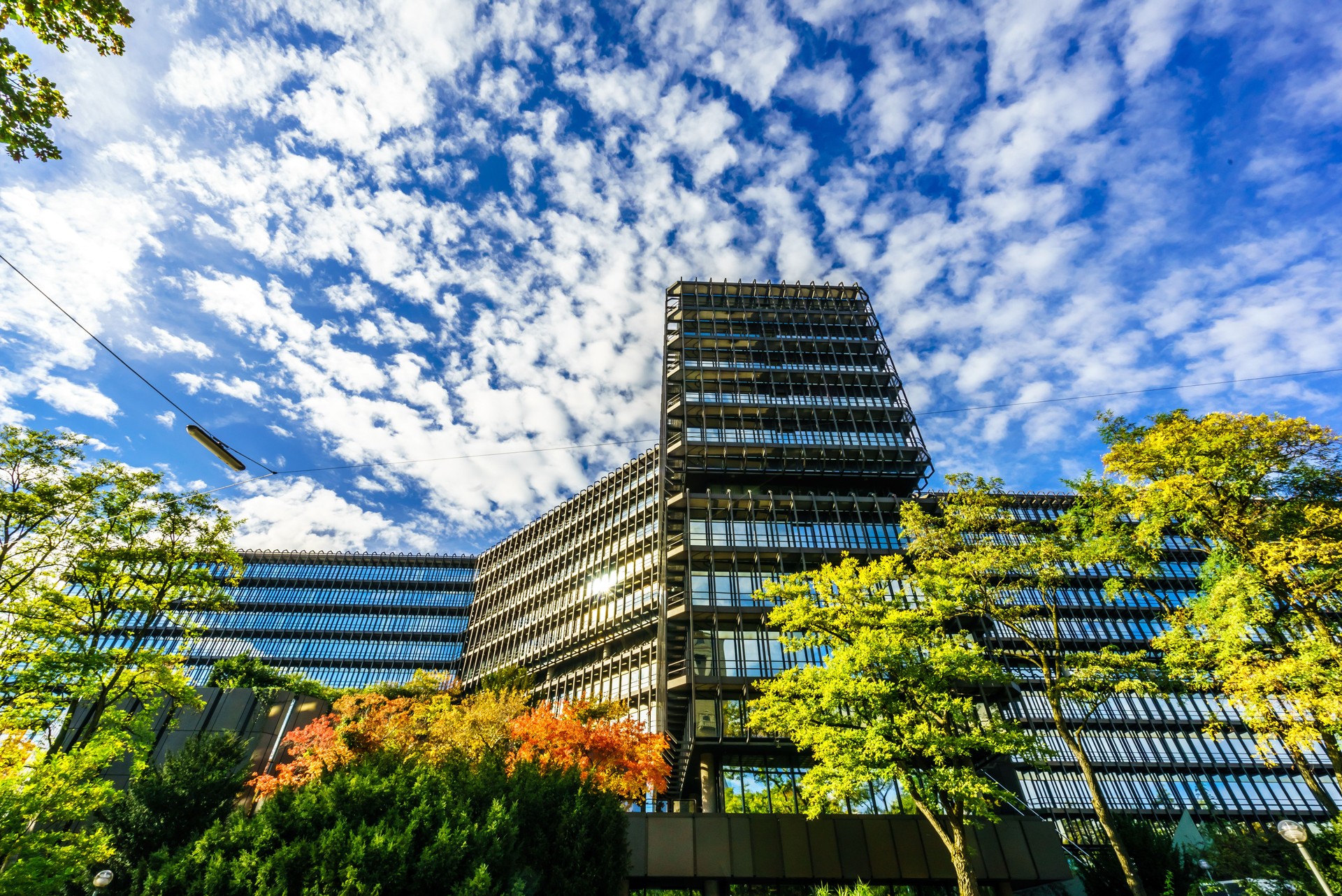View on European Patent Office in Munich. Upper Bavaria, Bavaria, Germany, Europe